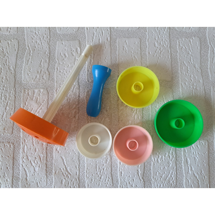 Baby rammelaar Ring a bell, Merit 1966, kunststof D8xH18cm - baby speelgoed