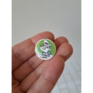 Porselein knoop met Poopdeck Pappy Birchcroft D2.5xH1.5cm