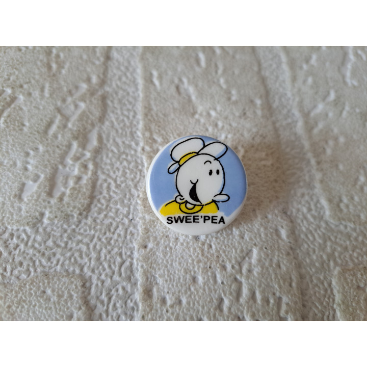 Porcelain Button Popeye Sweepea Birchcroft