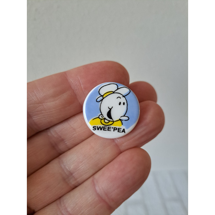 Porselein knoop Popeye met Sweepea Birchcroft D2.5xH1.5cm