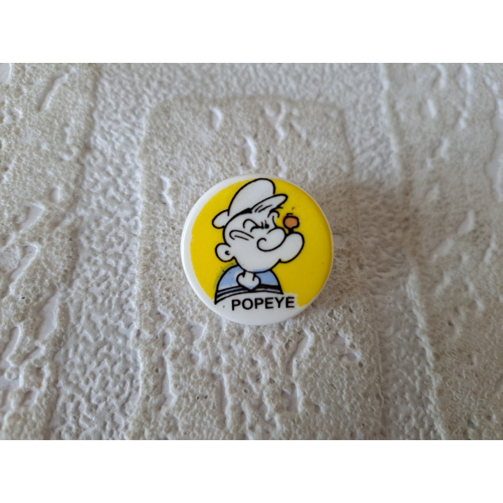 Porselein knoop met Popeye Birchcroft D2.5xH1.5cm - Verzamelobject