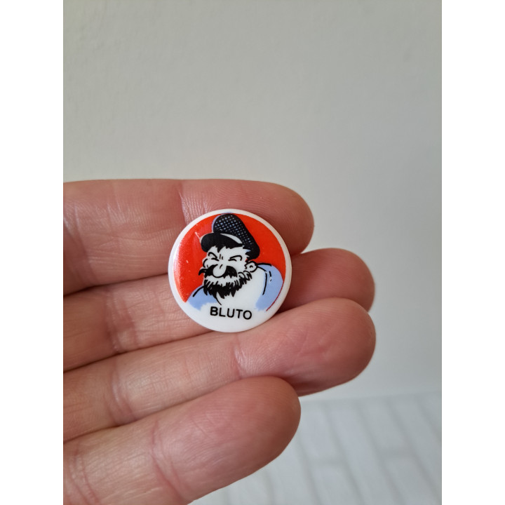 Porselein knoop Popeye met Bluto Birchcroft D2.5xH1.5cm