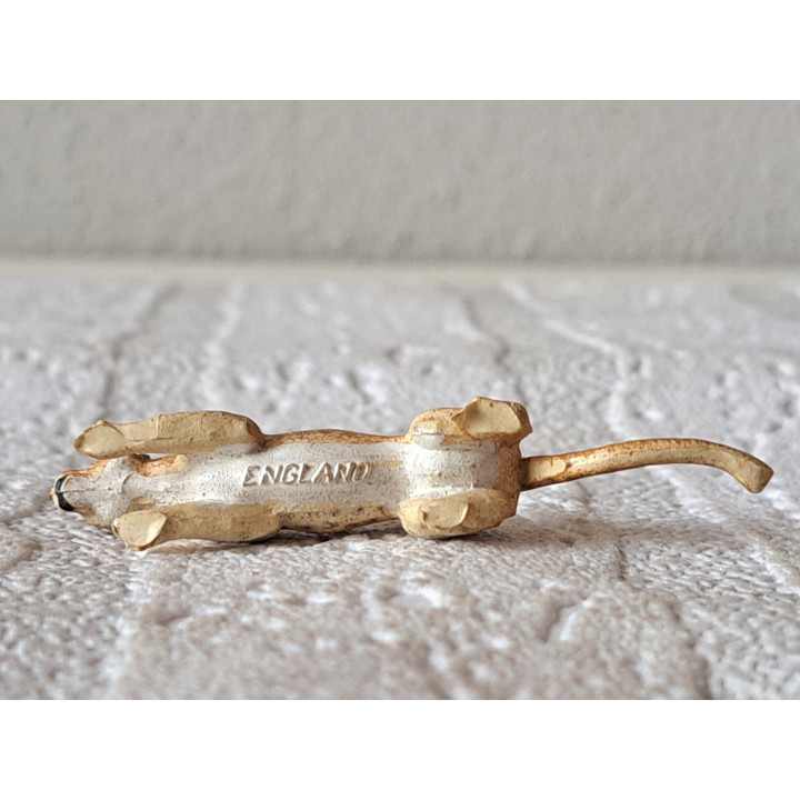 Jachtluipaard, Britains England 1960, rubber 4x1.5x4cm - dierfiguren