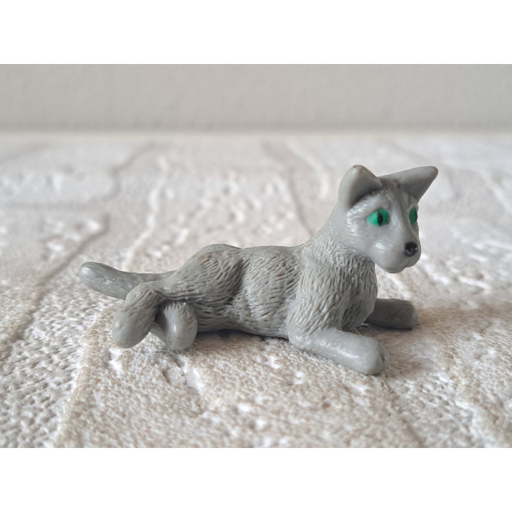 Poes, MEG 1996, rubber 6x2.5x2.5cm - dierfiguren
