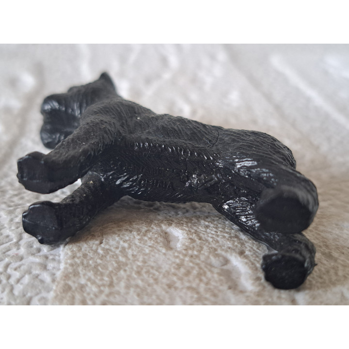 Schnauzer hond, rubber 4.5x1.5x3.5cm - dierfiguren
