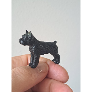 Schnauzer hond, rubber 4.5x1.5x3.5cm
