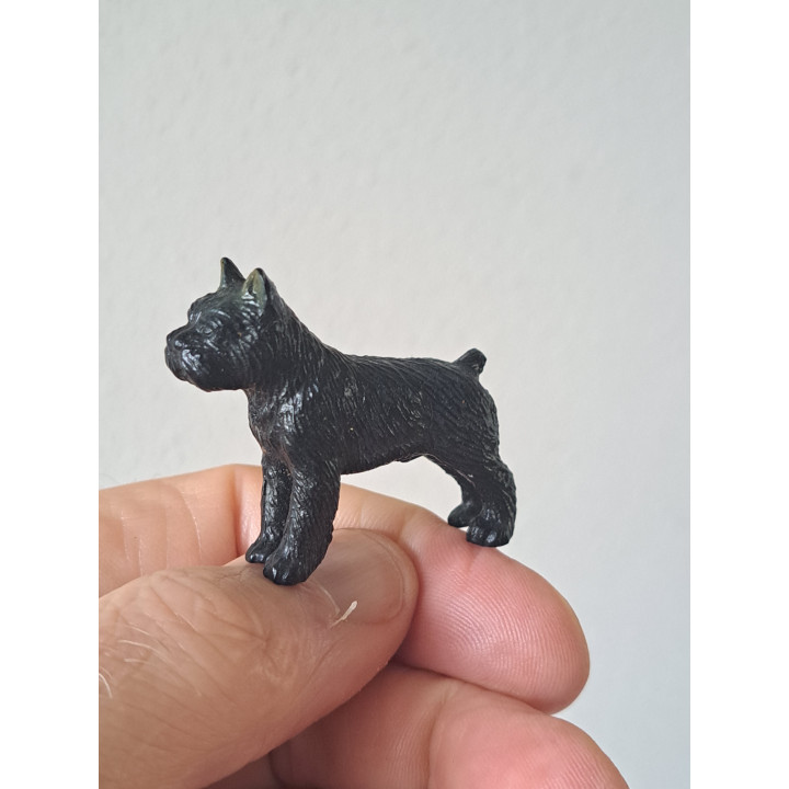 Schnauzer hond, rubber 4.5x1.5x3.5cm