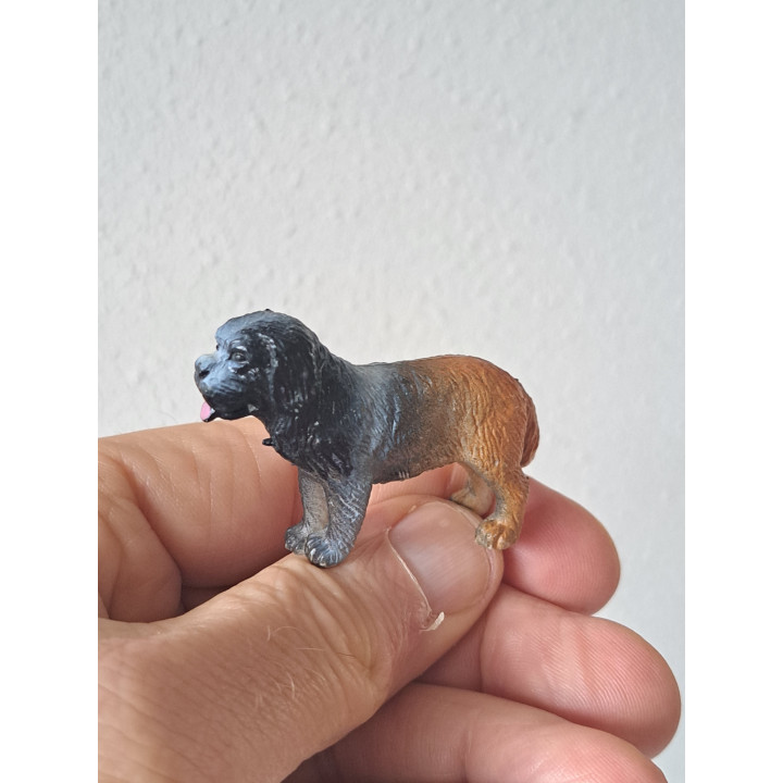 Sint Bernard hond, rubber 5.5x1.5x3.5cm