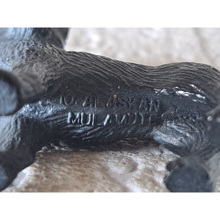 Alaska Malamute hond, rubber 4x1x4cm - honden