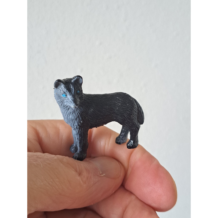 Alaska Malamute hond, rubber 4x1x4cm