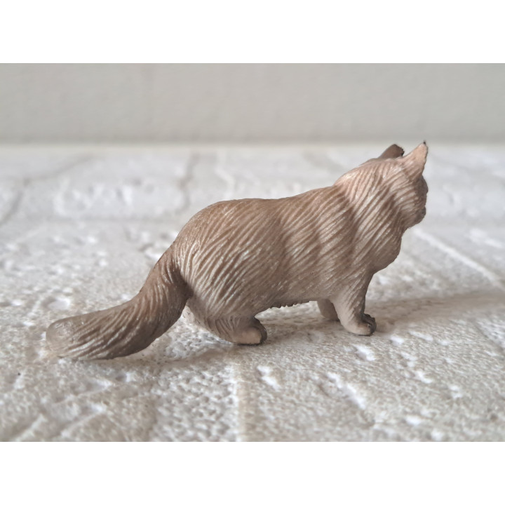 Birmaan Poes Figuur Rubber | Heilige Kat Miniature