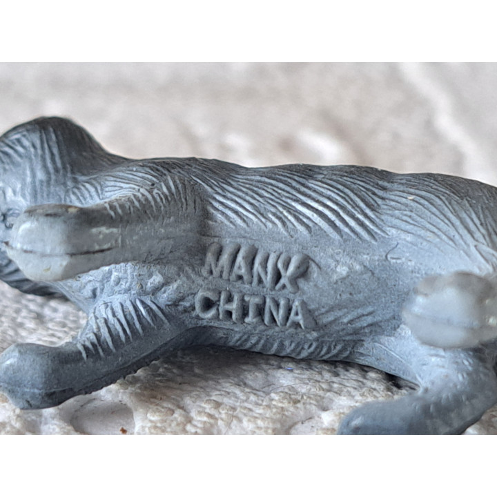 Manx poes, rubber 4.5x1.5x3cm - poesen