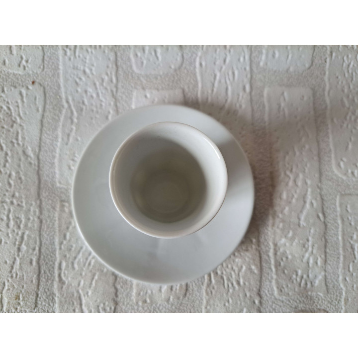 Kop en schotel met molen en schapen, porselein D12.5xH8cm - handgemaakt