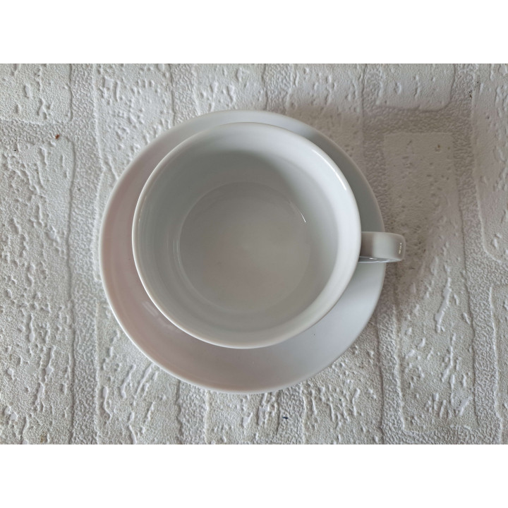 Kop en schotel met luchtballonen, porselein D14.5x.H6cm - handgemaakt