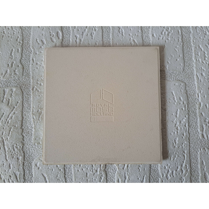 Wandtegel met luchtballonen, aardewerk 15x15x0.5cm rood - handgemaakt