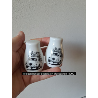 Volkswagen kever peper en zoutstel, porselein D4xH6.5cm