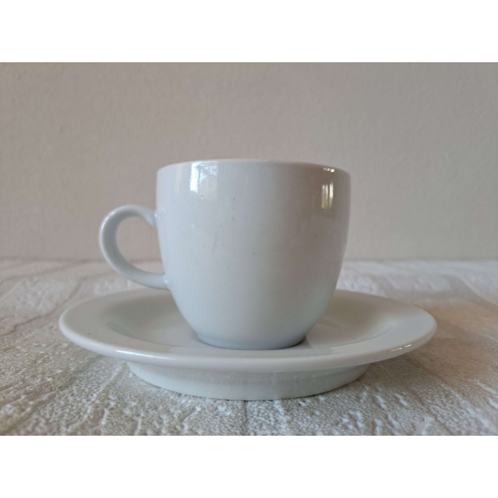 Kop en schotel Volkswagen kever tekening, porselein D14xH8cm - handgemaakt