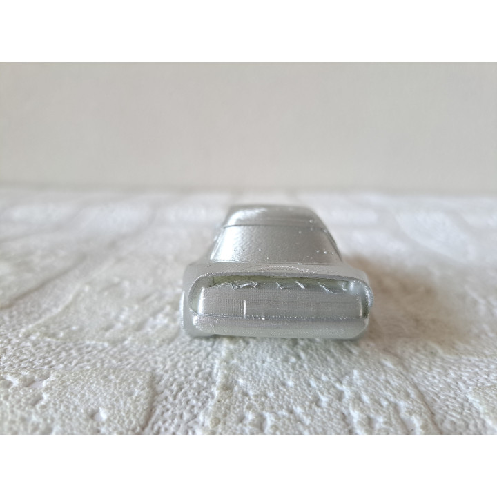 Opel Manta B mantzell zilverkleurig, ABS 10.5x4.5x3.5cm, handwerk