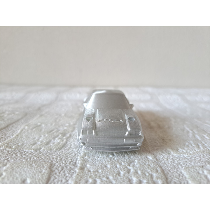 Opel Manta B mantzell zilverkleurig, ABS 10.5x4.5x3.5cm, handwerk