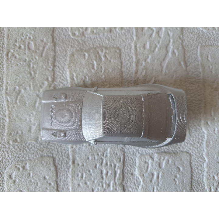 Opel Manta B mantzell zilverkleurig, ABS 10.5x4.5x3.5cm, handwerk