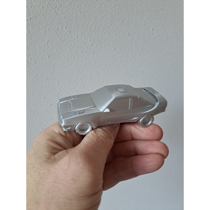 Opel Manta B mantzell zilverkleurig, ABS 10.5x4.5x3.5cm