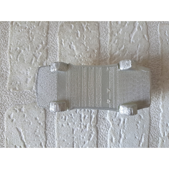 Opel Manta B mantzell zilverkleurig, ABS 10.5x4.5x3.5cm, handwerk