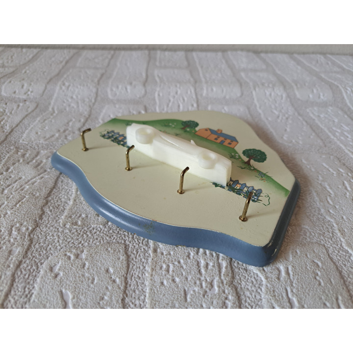 Sleutelrekje met Opel Manta B mantzell, hout 16.5x16x3cm, handwerk