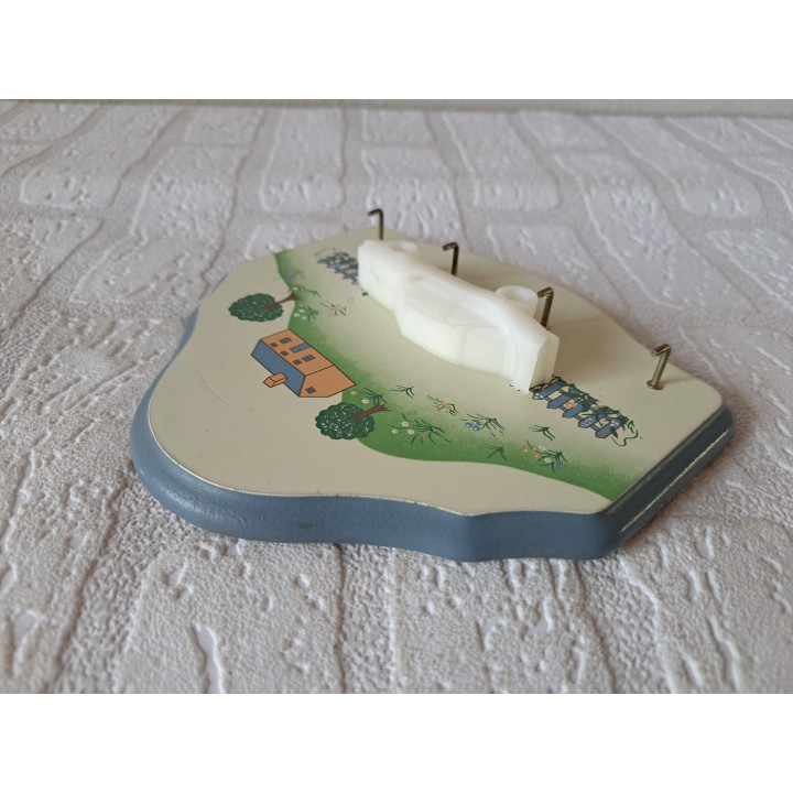 Sleutelrekje met Opel Manta B mantzell, hout 16.5x16x3cm, handwerk