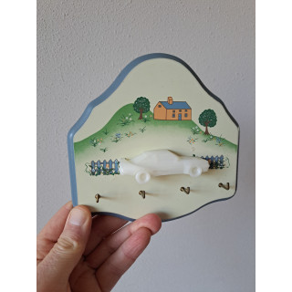 Sleutelrekje met Opel Manta B mantzell, hout 16.5x16x3cm