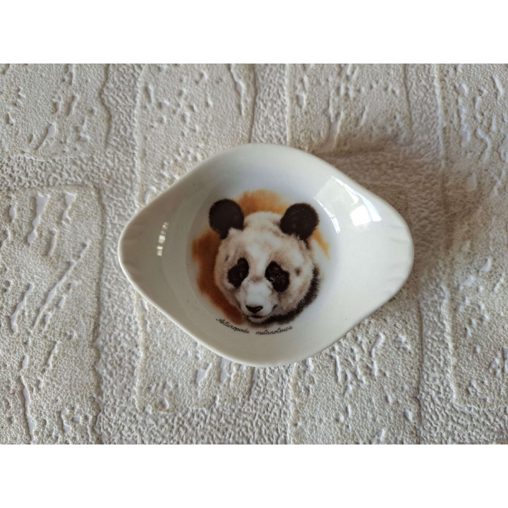 Amuseschaal met Panda, porselein 9x7x2cm - handgemaakt