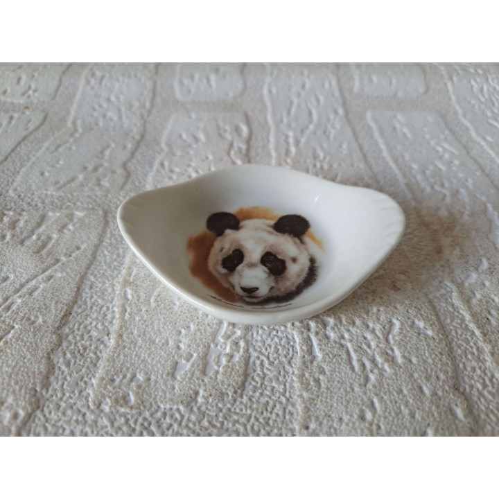 Amuseschaal met Panda, porselein 9x7x2cm - handgemaakt