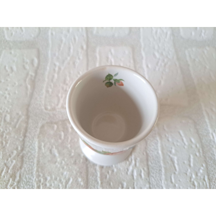 Eierdopje met rozen bloemen, porselein D5xH7cm - handgemaakt