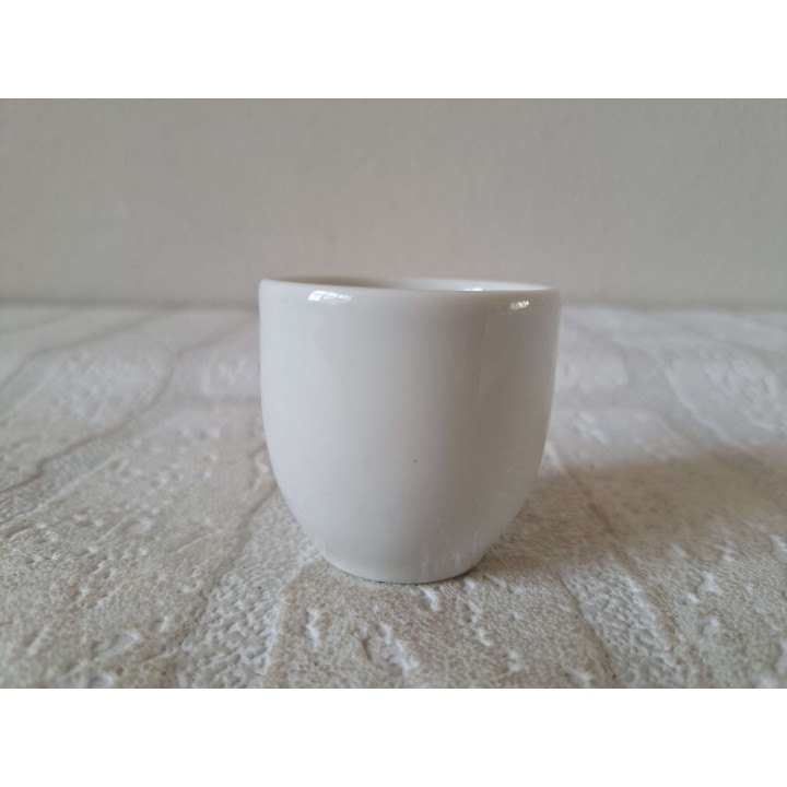 Eierdopje met wilde eend vogel, porselein D4.5xH4.5cm vrouw - handgemaakt