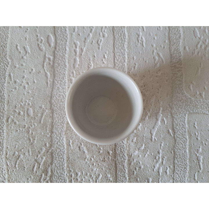 Eierdopje met wilde eend vogel, porselein D4.5xH4.5cm vrouw - handgemaakt