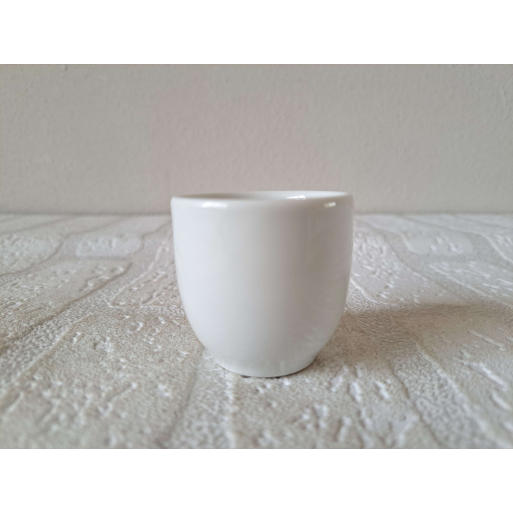 Eierdopje met wilde eend vogel, porselein D4.5xH4.5cm man - handgemaakt