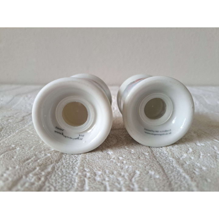 Orchidee bloem peper en zoutstel, porselein D4.5xH7cm - peper en zoutstellen