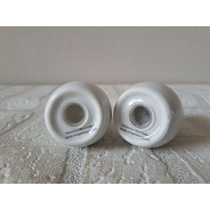 Fotograaf peper en zoutstel, porselein D4xH6cm - peper en zoutstellen