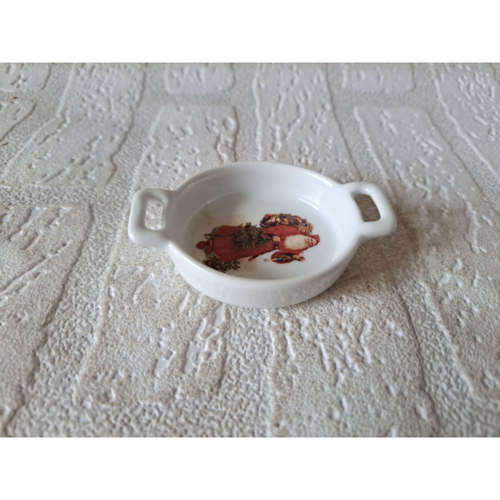 Amuseschaaltje Kerstman Kerstboom Porselein 8.5x6x2cm - Kerst