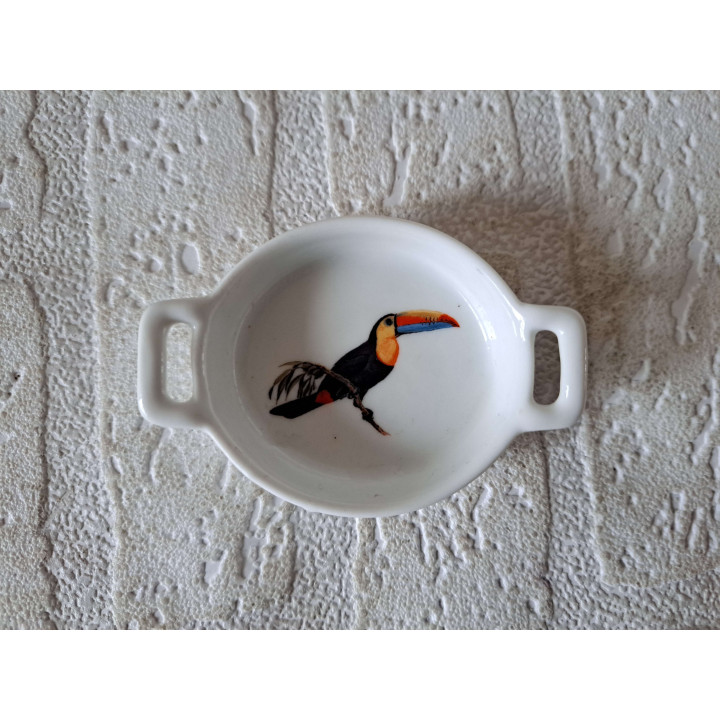 Amuse Dish Toucan Bird Porcelain 8.5x6x2cm - Tropical