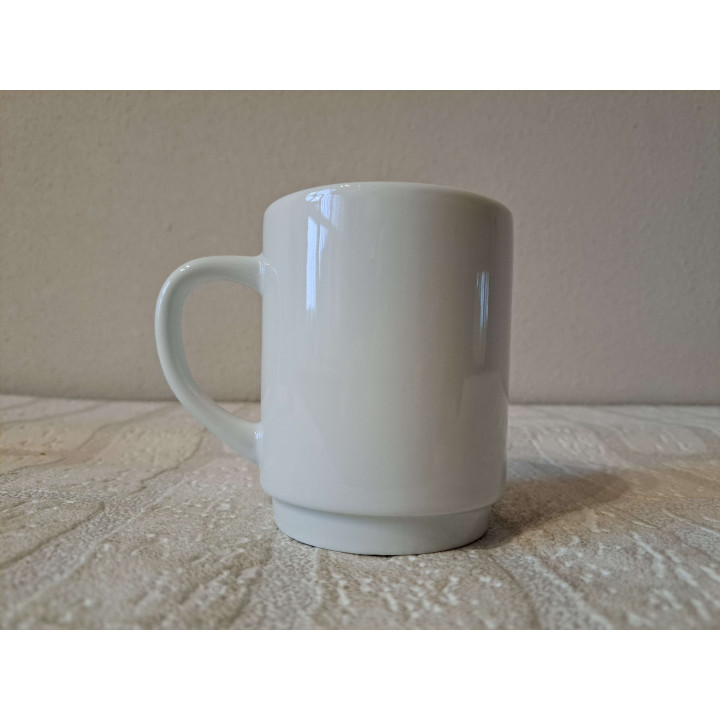 Mok beker met Wolf foto, Porselein D7xH9m - handgemaakt