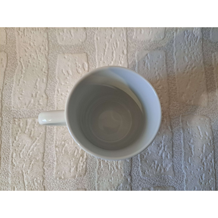 Mok beker met Wolf foto, Porselein D7xH9m - handgemaakt