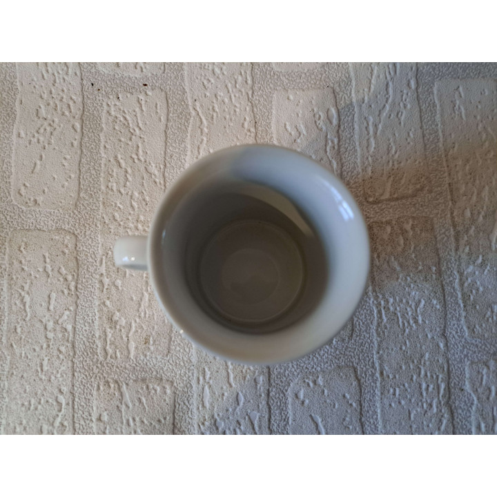 Mok beker met Hamster pentekening, Porselein D7.5xH9.5m - handgemaakt