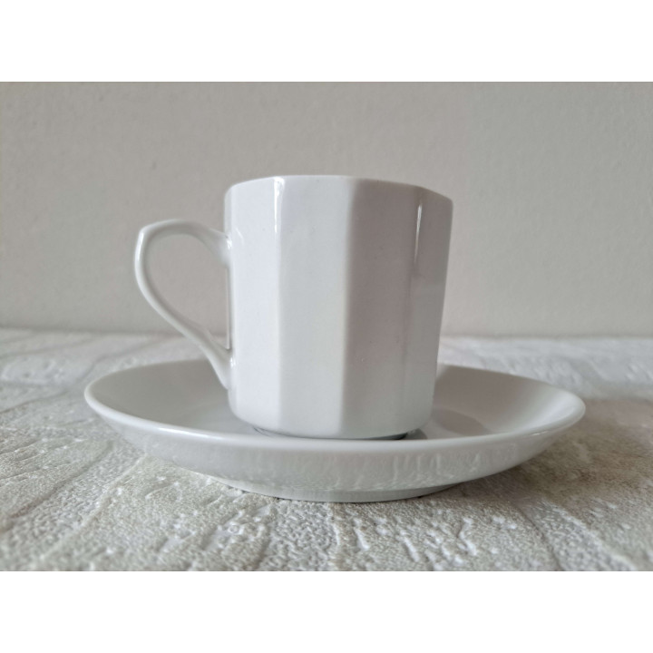 Kop en schotel Robert Welch luchtschip, porselein D14xH8cm - handgemaakt