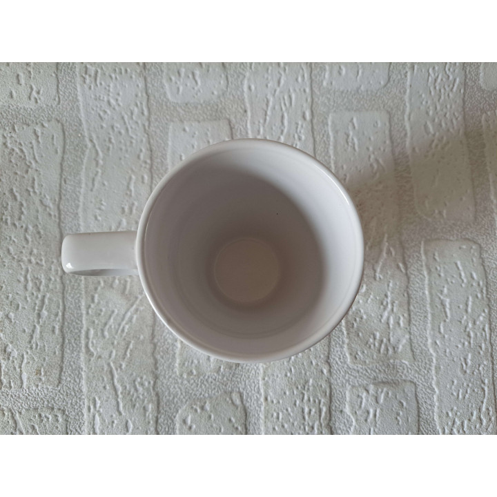 Mok beker Rode baron vliegtuig, Porselein D8.5xH10cm - handgemaakt