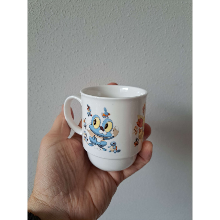 Mok beker Pokemon, Porselein D7.5xH9cm Limited edition (a) - handgemaakt
