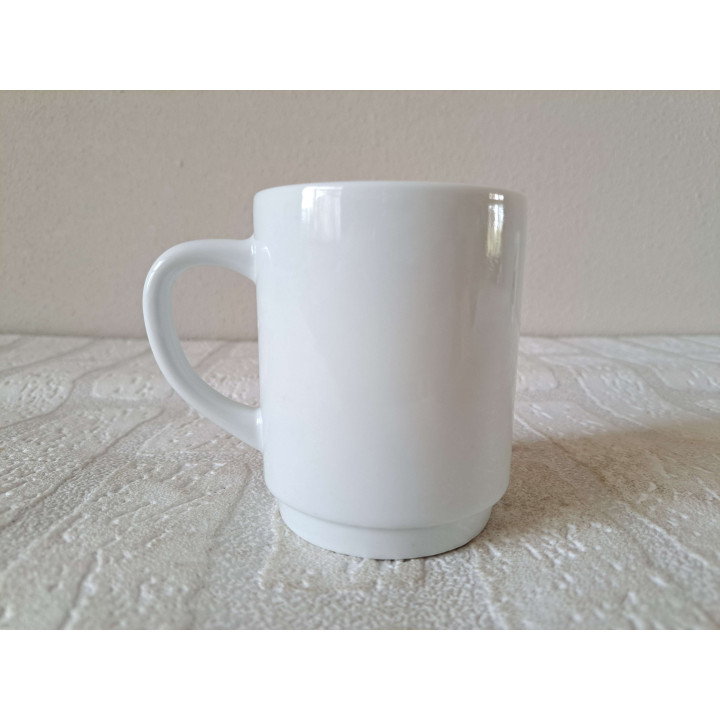 Mok beker met Fiat 600 Multipla taxi, Porselein D7xH9cm - handgemaakt