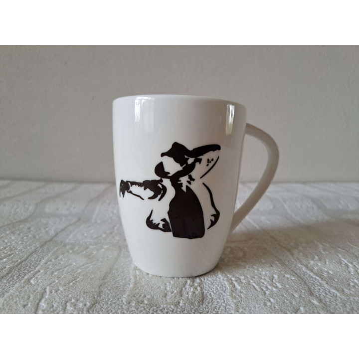 Mok beker met Michael Jackson, Porselein D8xH10cm (a) - handgemaakt