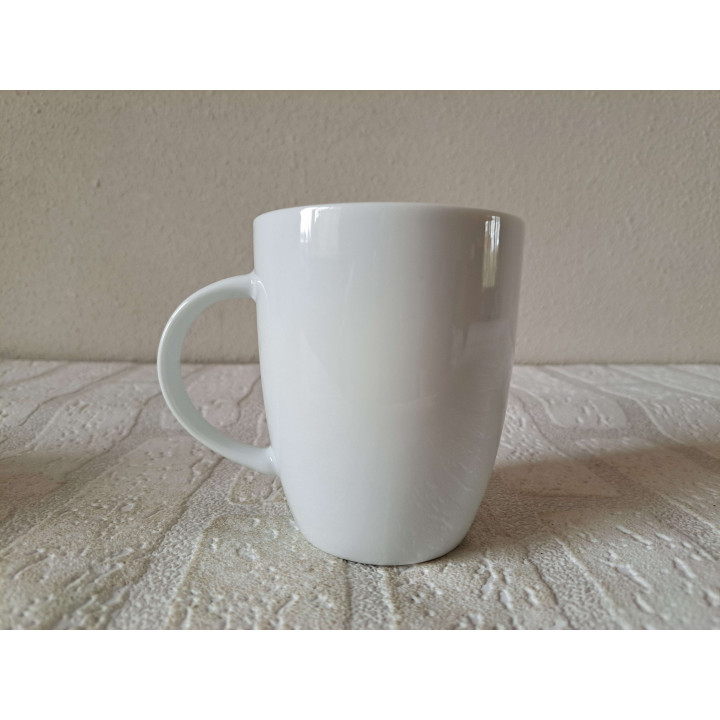 Mok beker met Solex bromfiets, Porselein D8xH10cm - handgemaakt