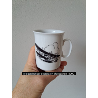 Beker Short S8 Calcutta watervliegtuig, Porselein D7.5xH10cm