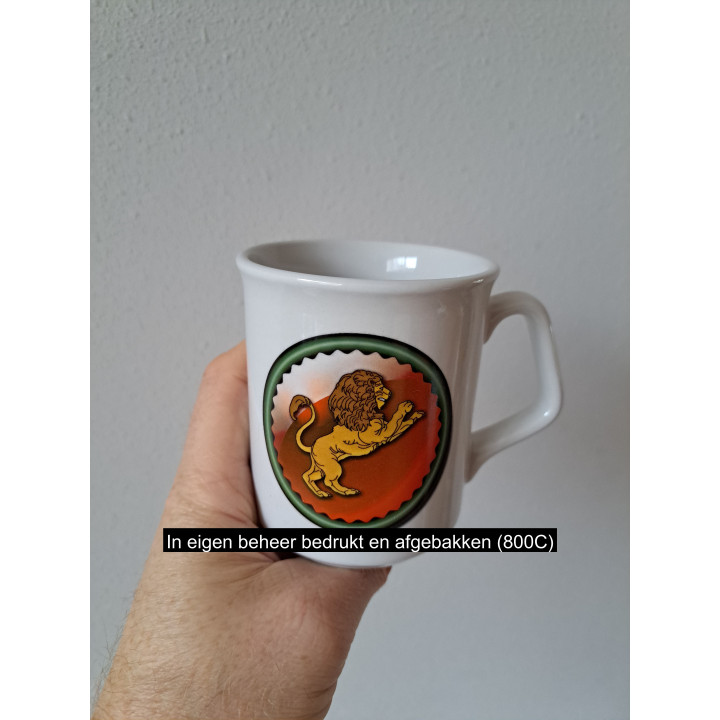 Beker mok sterrenbeeld Leeuw, Porselein D8xH9.5cm